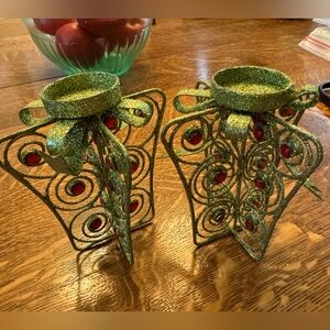 Christmas votive candle stick